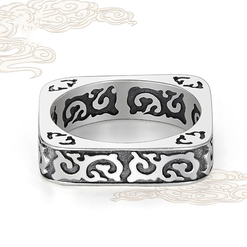 Women's Spring-Summer Cloud Square Open Ring, Elegant Gift